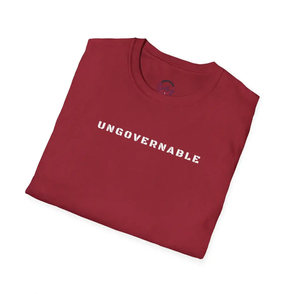Ungovernable T-Shirt | Distressed Block Letters | Bold Statement Tee - T-Shirt