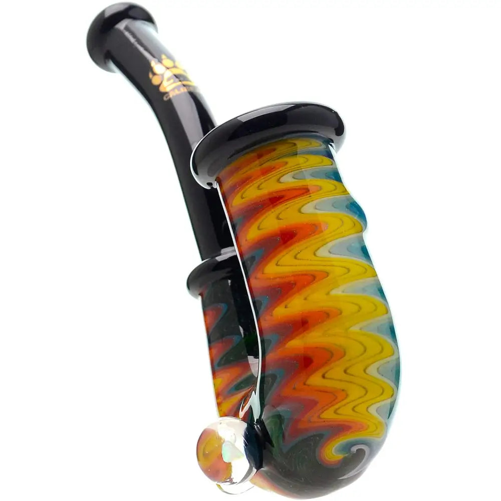 WIG WAG HAND PIPE WITH OPAL - Dry Pipe