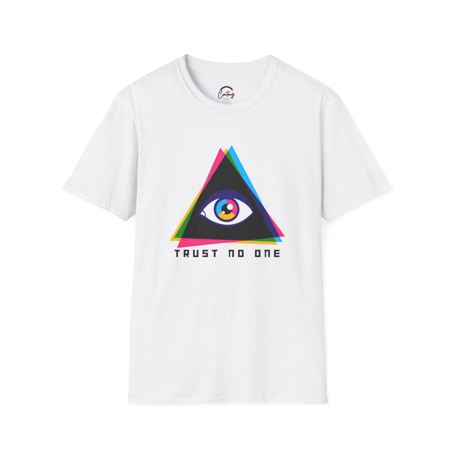 Trust No One Evil Eye Illuminati Novelty T-Shirt | Conspiracy Theory Shirt | Mystic Eye Tee - XS / White - T-Shirt
