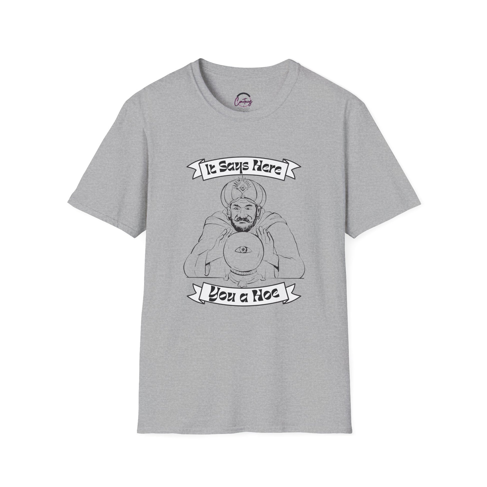 ’You A Hoe’ Funny Fortune Teller Crystal Ball Tshirt - XS / Sport Grey - T-Shirt