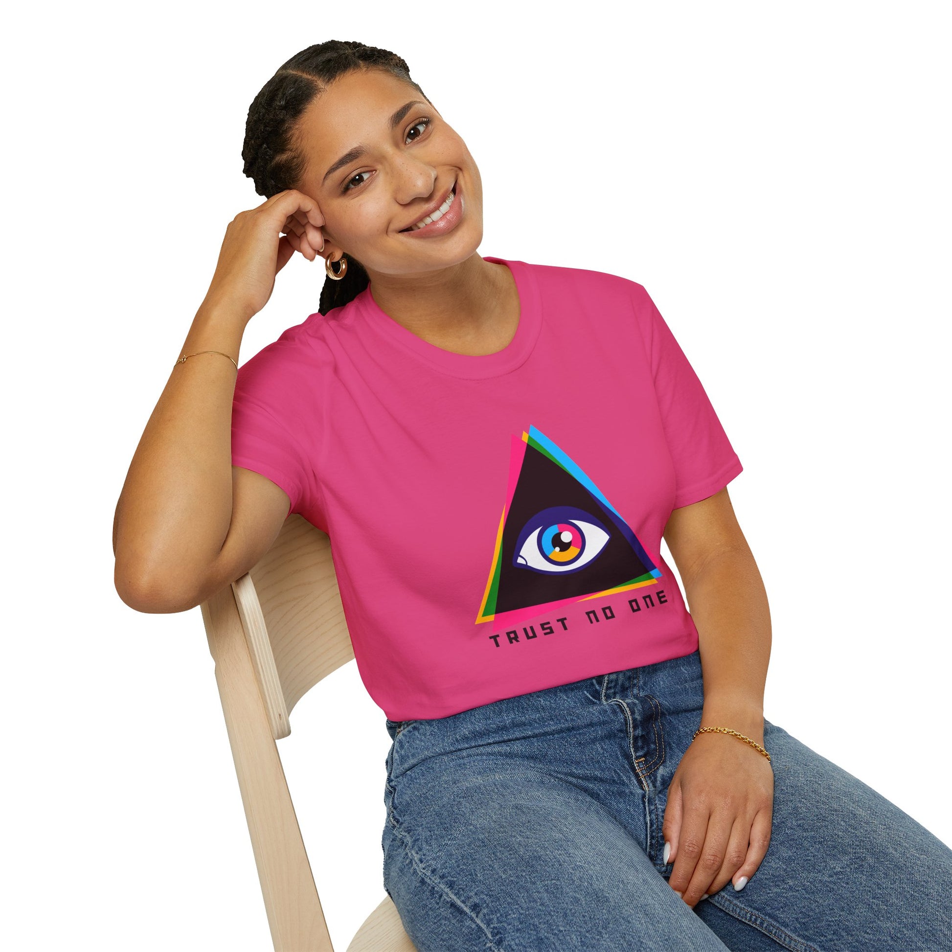 Trust No One Evil Eye Illuminati Novelty T-Shirt | Conspiracy Theory Shirt | Mystic Eye Tee - T-Shirt