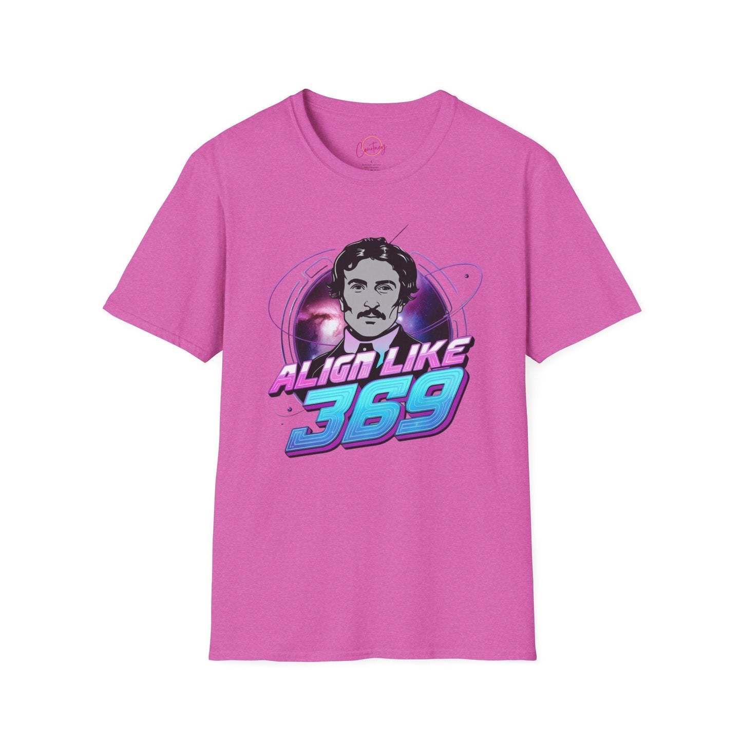 Align Like 369 | Tesla Galactic Retro Tee - S / Heather Berry - T-Shirt