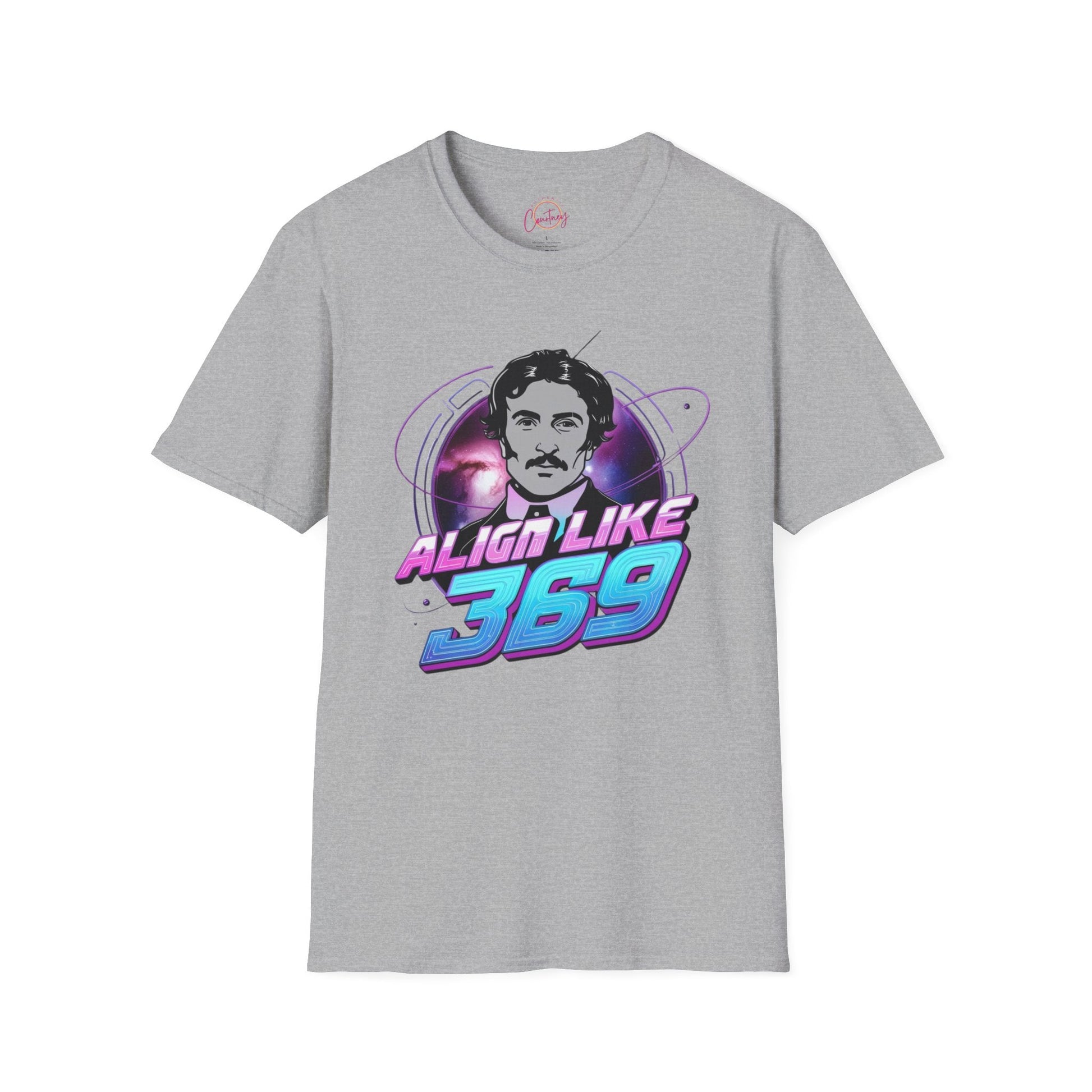 Align Like 369 | Tesla Galactic Retro Tee - XS / Sport Grey - T-Shirt
