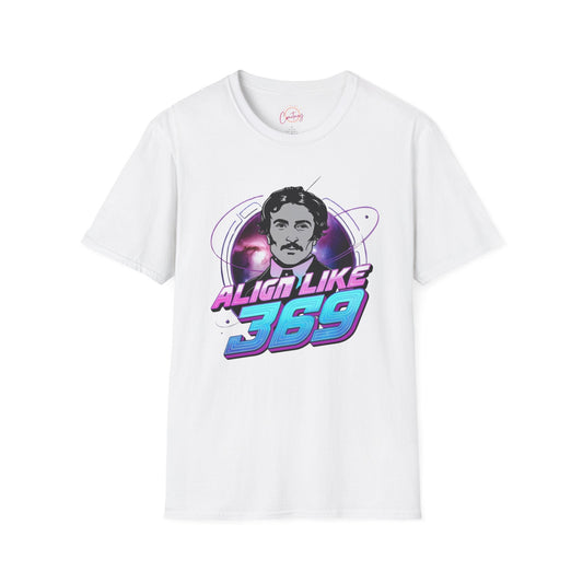 Align Like 369 | Tesla Galactic Retro Tee - XS / White - T-Shirt