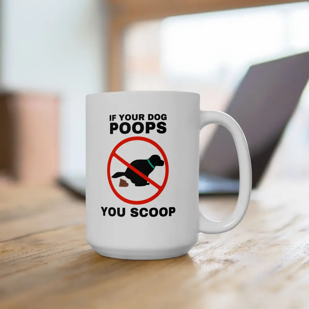 Amusing Dog-Owner Ceramic Mug Funny Pet Lover Gift Dog Poop Reminder Cup Unique Home Decor Ideal for Birthdays Holidays