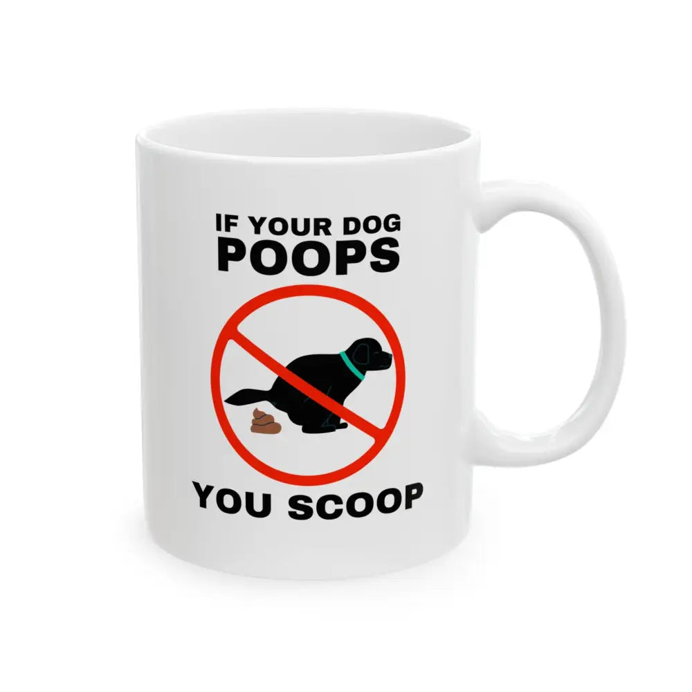 Amusing Dog-Owner Ceramic Mug Funny Pet Lover Gift Dog Poop Reminder Cup Unique Home Decor Ideal for Birthdays Holidays