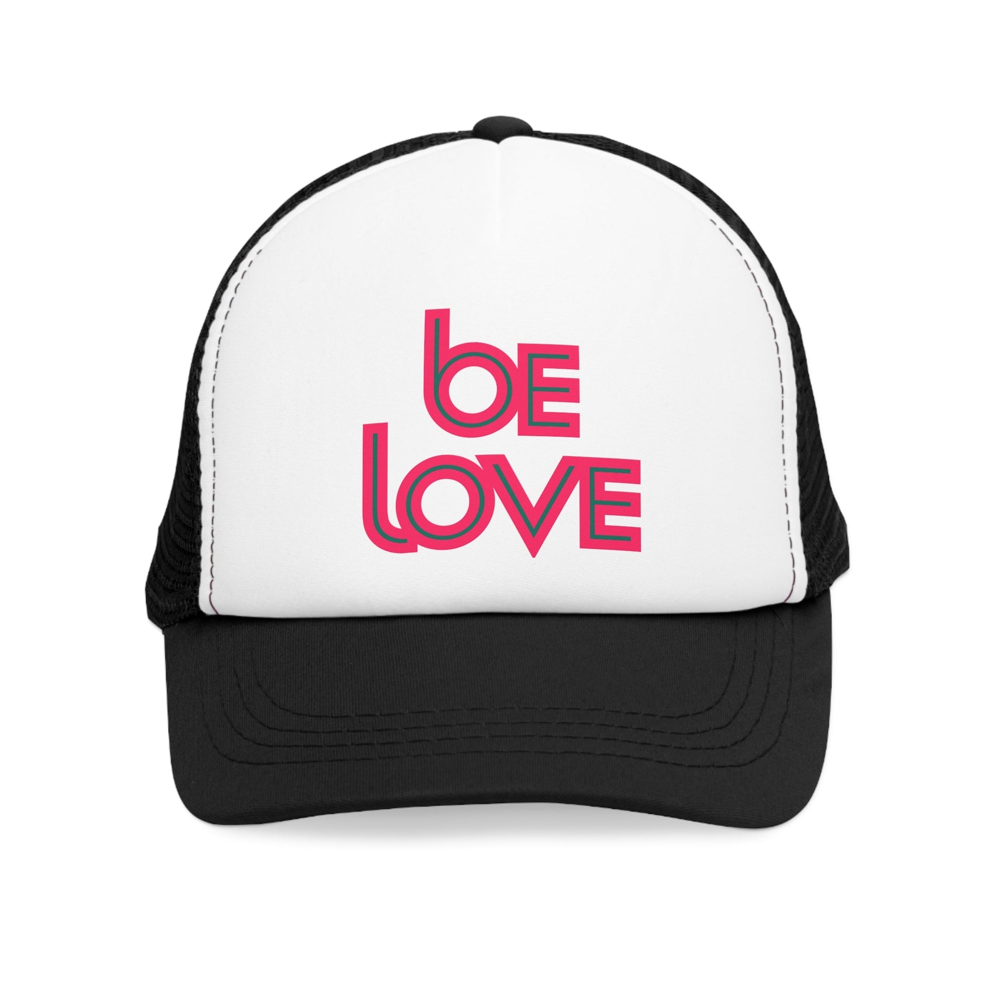 Be Love Mesh Cap - Adjustable Trucker Hat for Positive Vibes - Black / One size - Hats