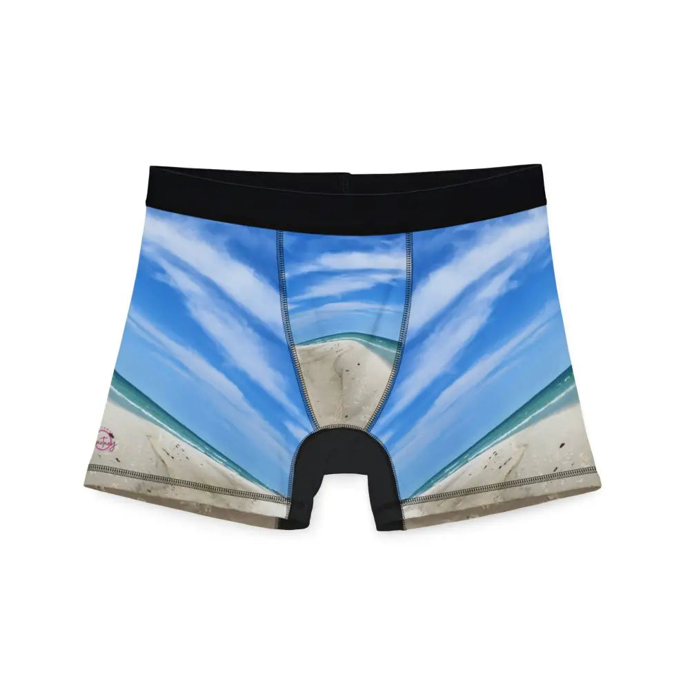 ’Beach Bum Bliss Boxers’: Bringing Paradise to Your Pants - S / Black stitching - All Over Prints