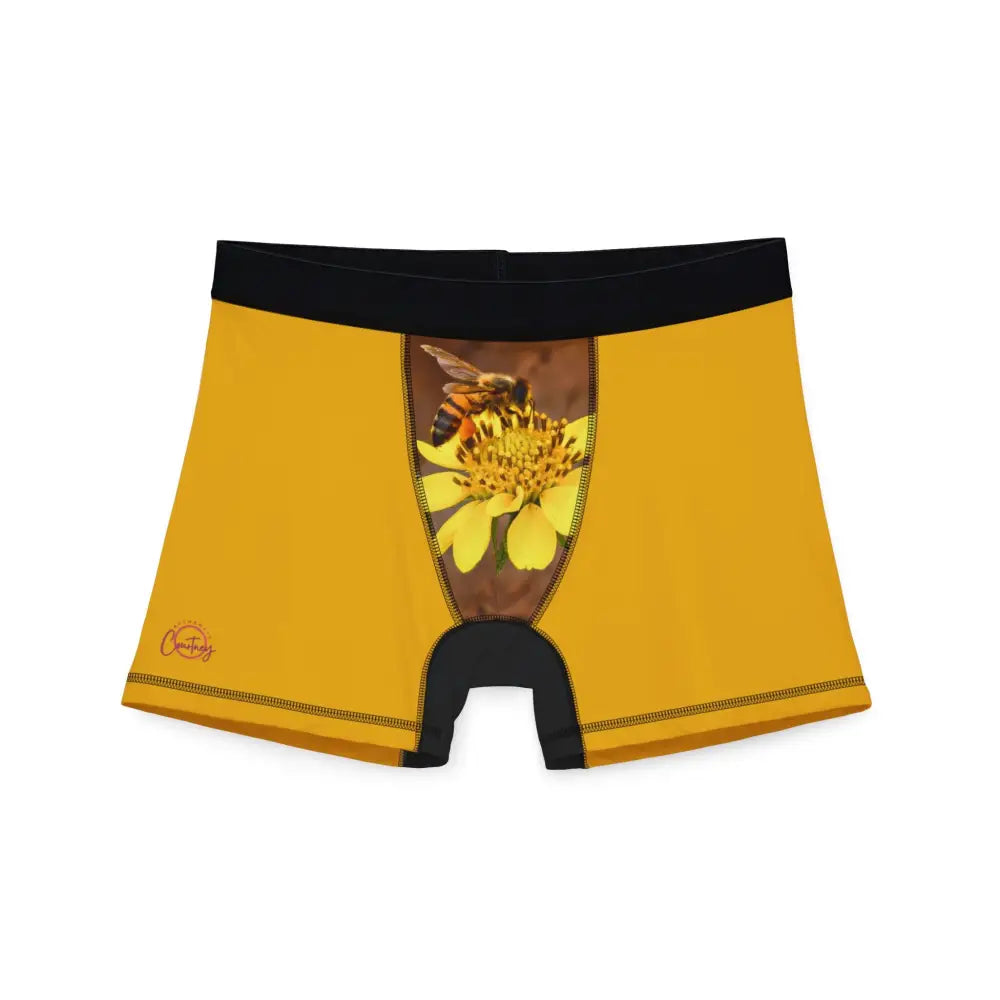 Buzz-worthy Boxers: ’Killer Bee’ Men’s Boxers - S / Black stitching - All Over Prints