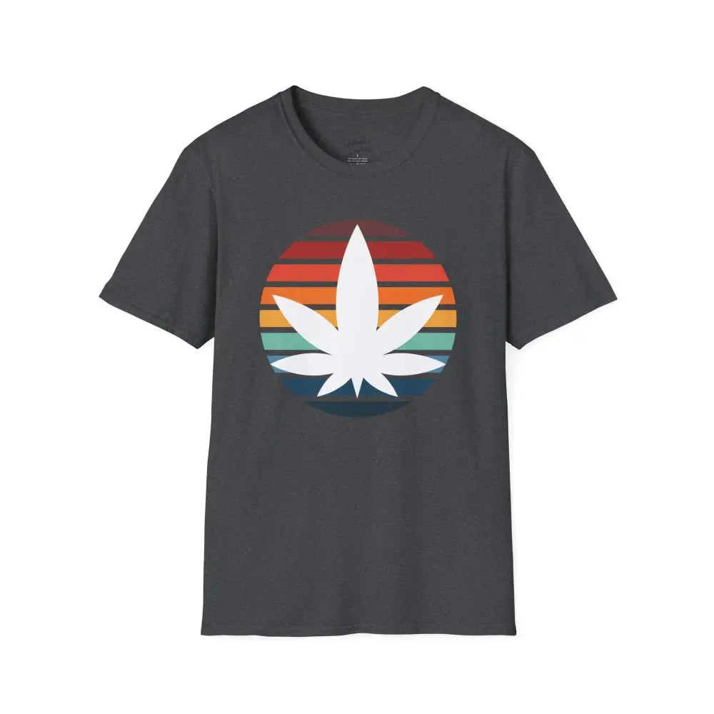 Cannabis Sun Shirt with Multicolored Sun Background