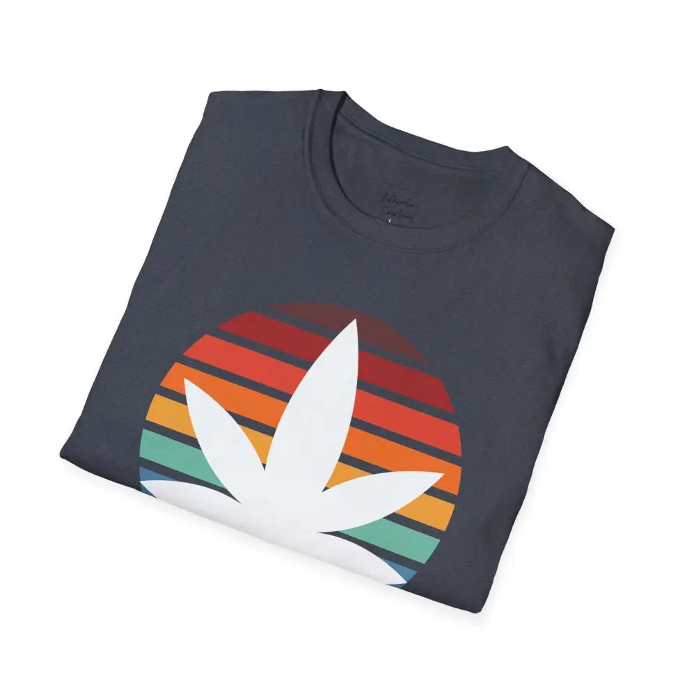 Cannabis Sun Shirt with Multicolored Sun Background