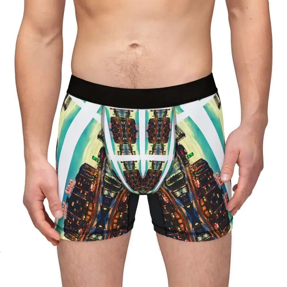 Cleveland East Bank Night Lights’ Mirror Boxers - S / Black stitching - All Over Prints