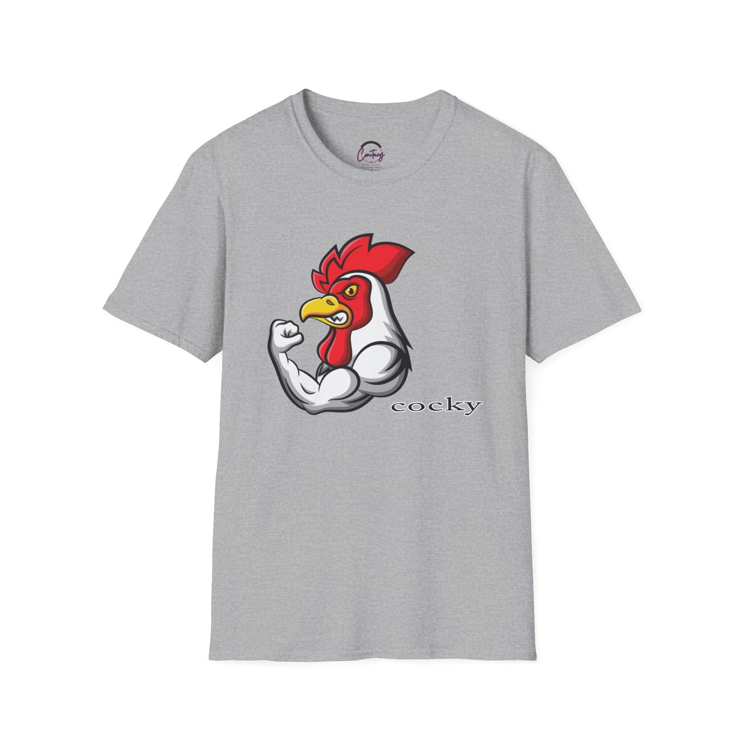 Cocky Rooster T-Shirt | Funny Bird Shirt | Farm Lover Gift | Confident Unisex Tee - Sport Grey / S - T-Shirt