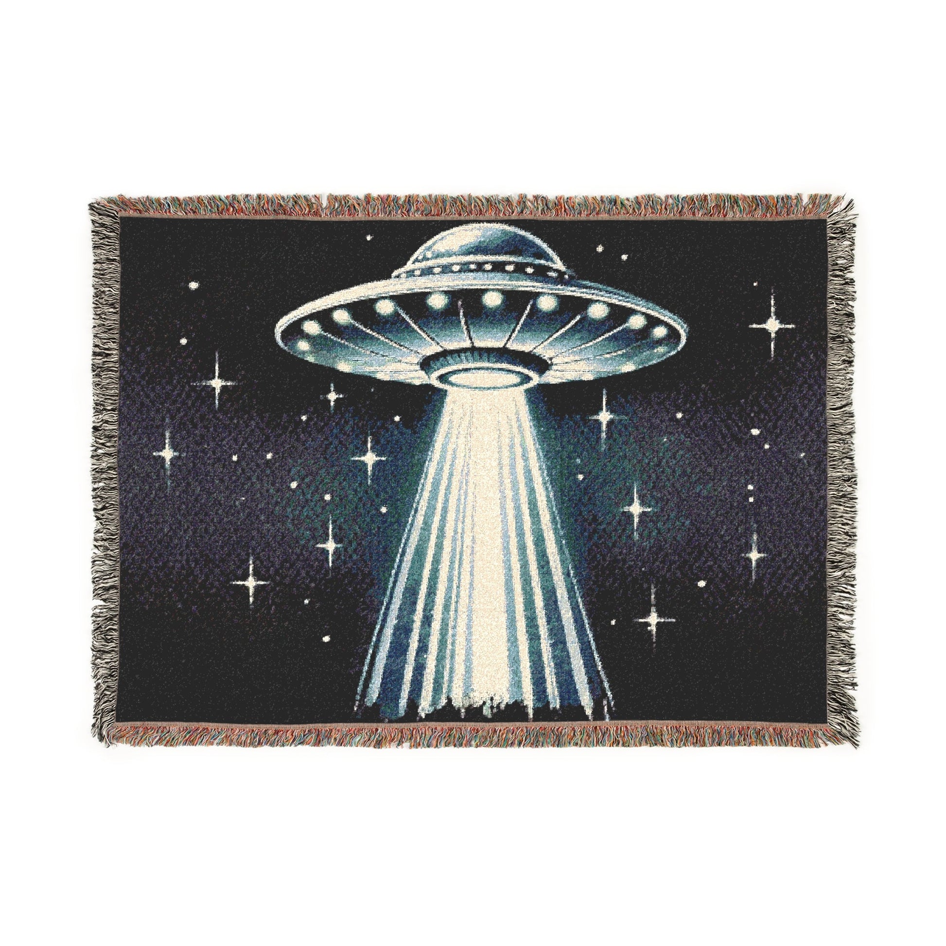 Cosmic Abduction – Woven Blanket Artwork / 52’’ × 37’’ Home Decor