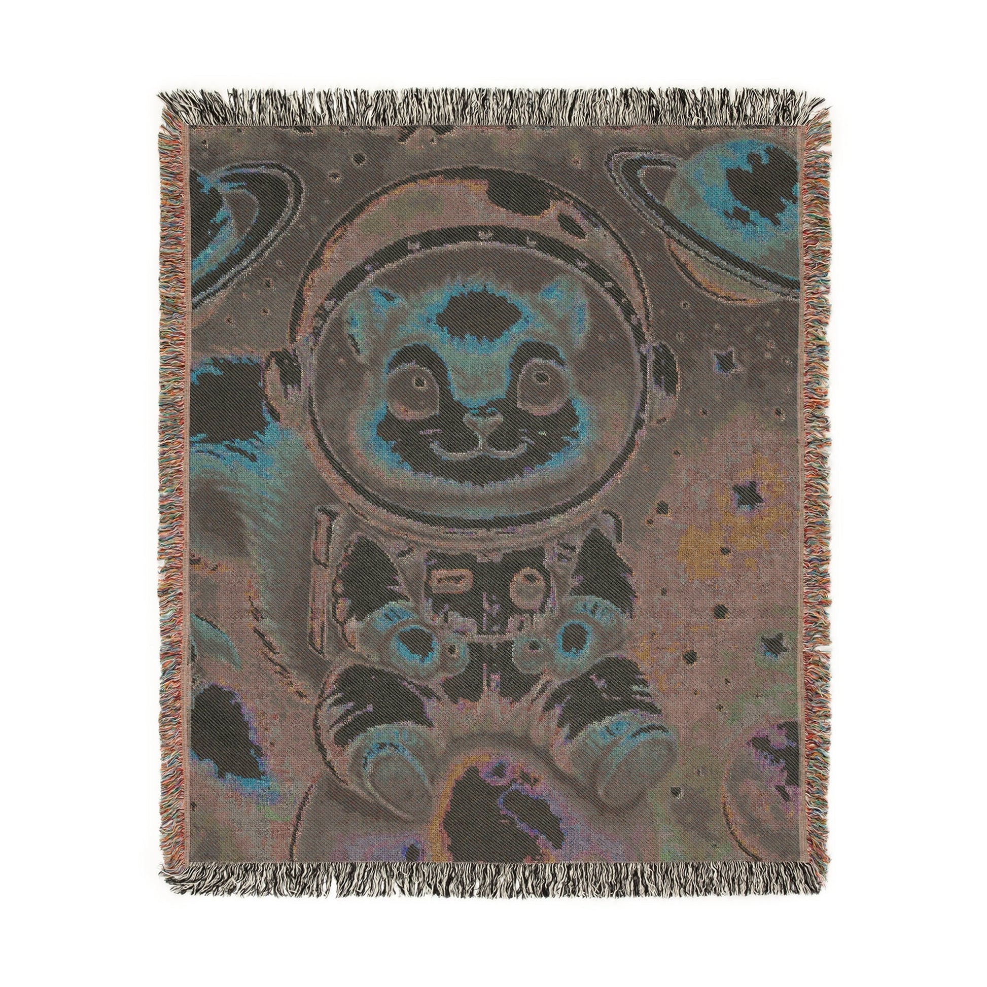 Cosmic Kitty – Woven Blanket Home Decor