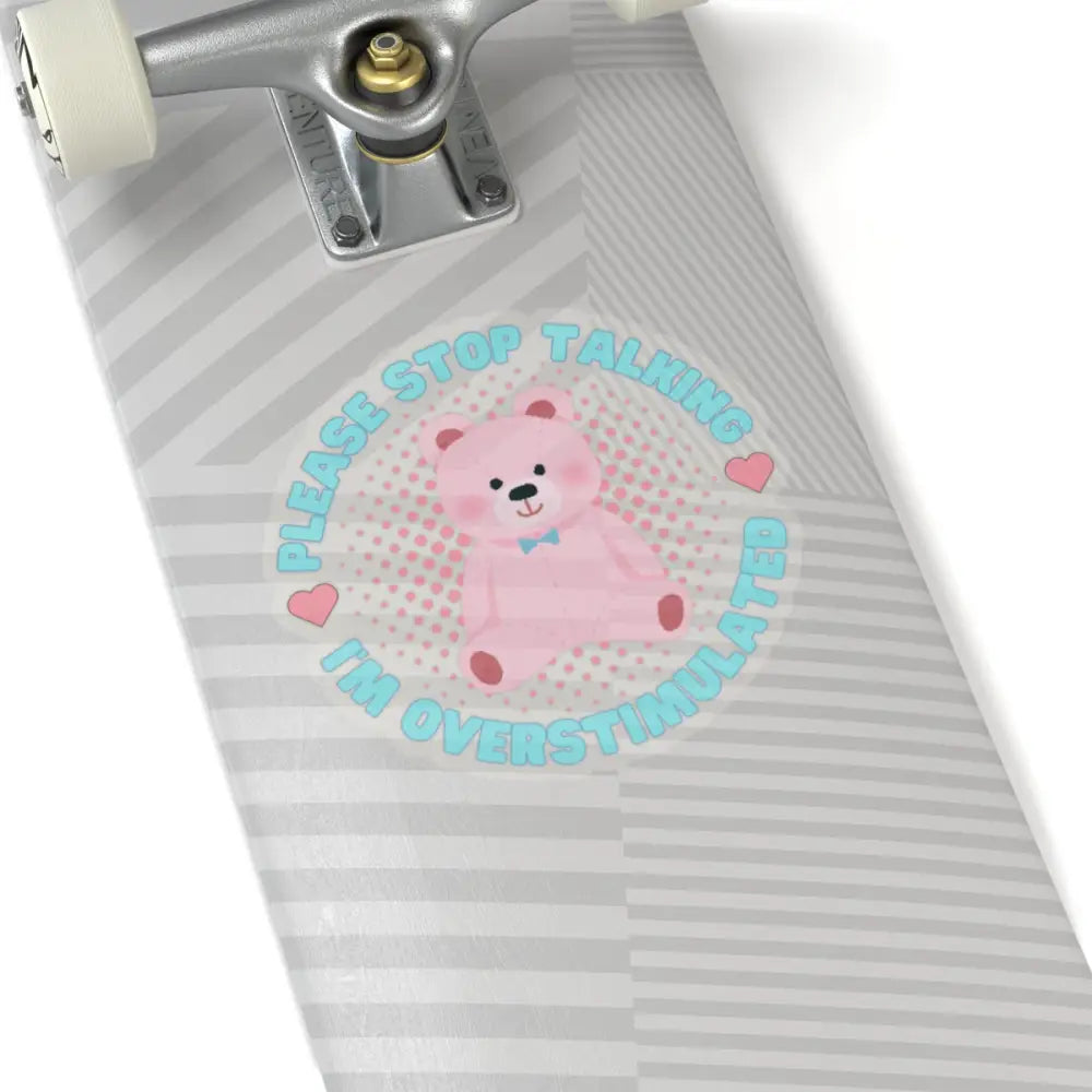 Cute Overstimulated Bear Kiss-Cut Stickers - Perfect for Laptops & Journals - Paper products