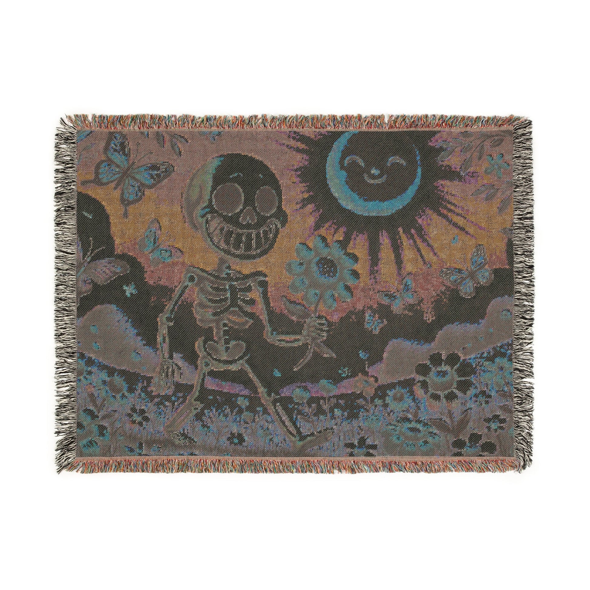Dancing in the Sun☀️💀 – Woven Blanket Home Decor