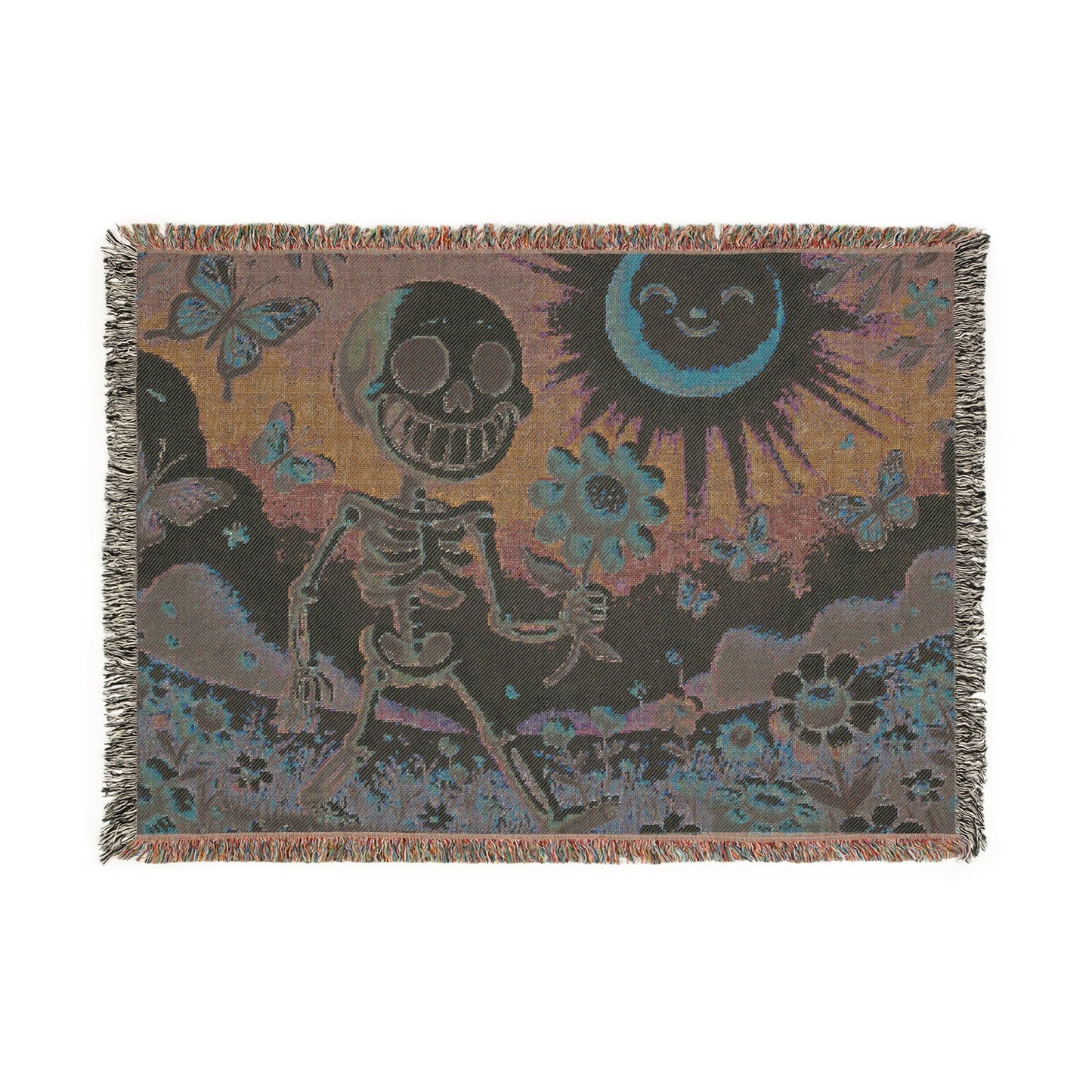 Dancing in the Sun☀️💀 – Woven Blanket Home Decor