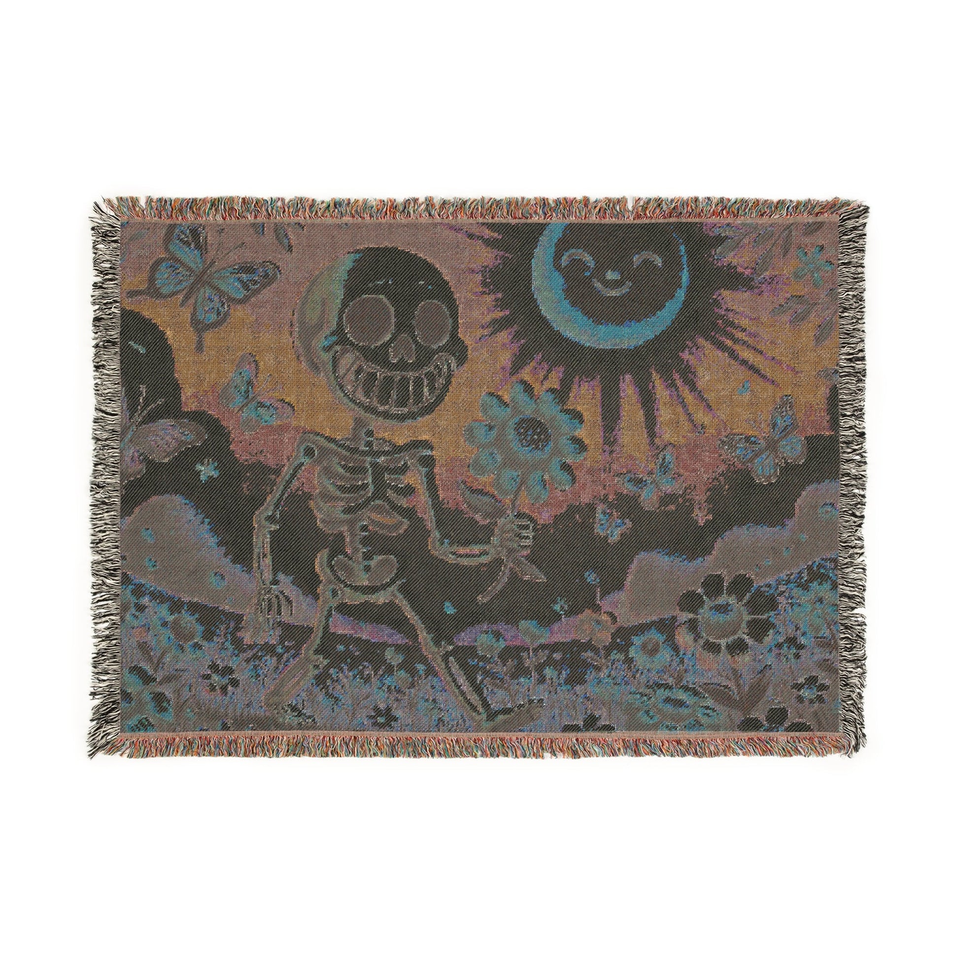 Dancing in the Sun☀️💀 – Woven Blanket Home Decor