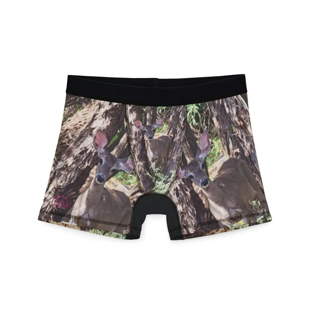 ’Deer-ly Beloved Boxers’ Wild Underwear for Wild Men - S / Black stitching - All Over Prints