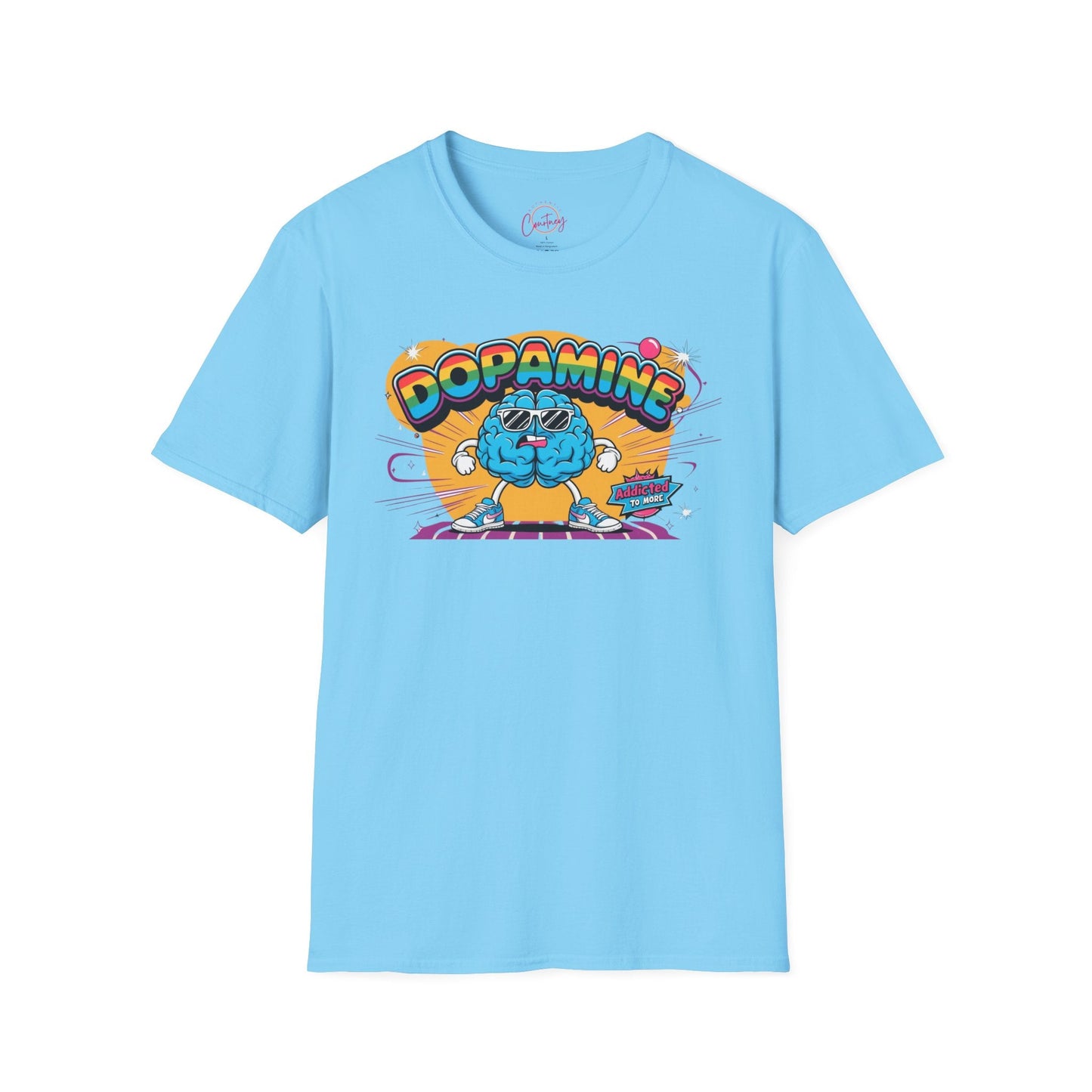 Dopamine Rush Brain Power Tee Sky / S T Shirt