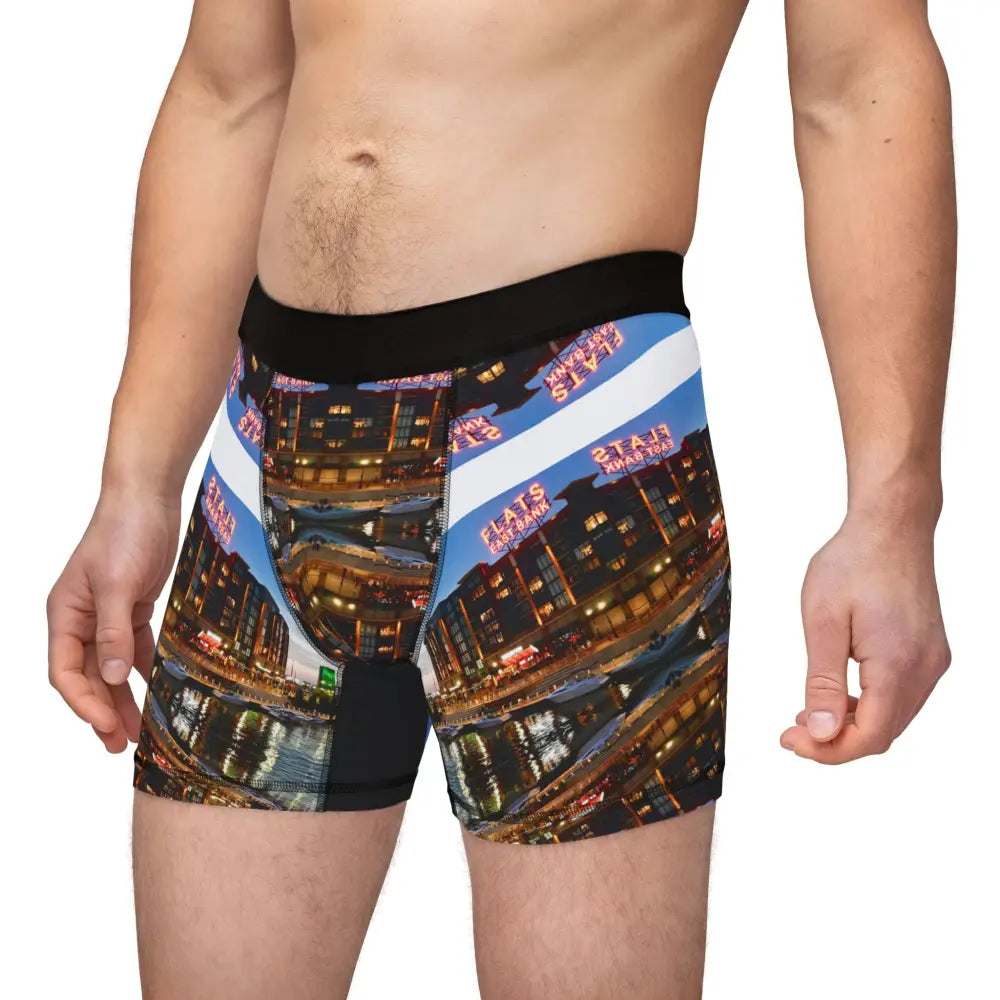 East Bank Flats Cleveland Blue Sky Stripe’ Mirror Boxers - All Over Prints