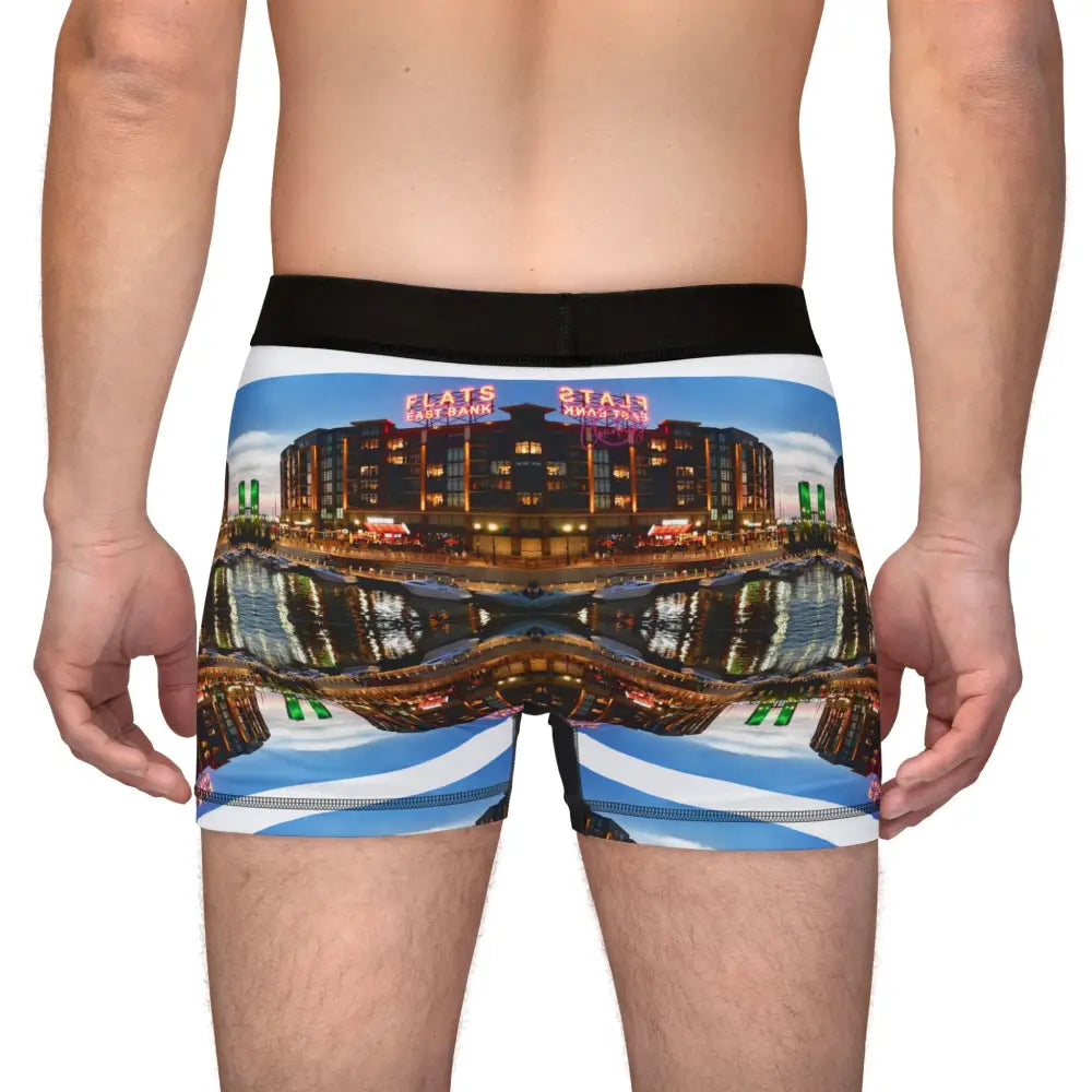 East Bank Flats Cleveland Blue Sky Stripe’ Mirror Boxers - All Over Prints
