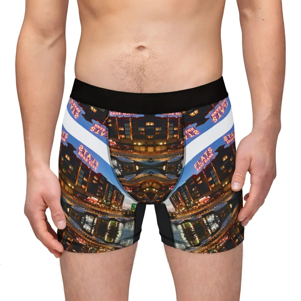 East Bank Flats Cleveland Blue Sky Stripe’ Mirror Boxers - All Over Prints