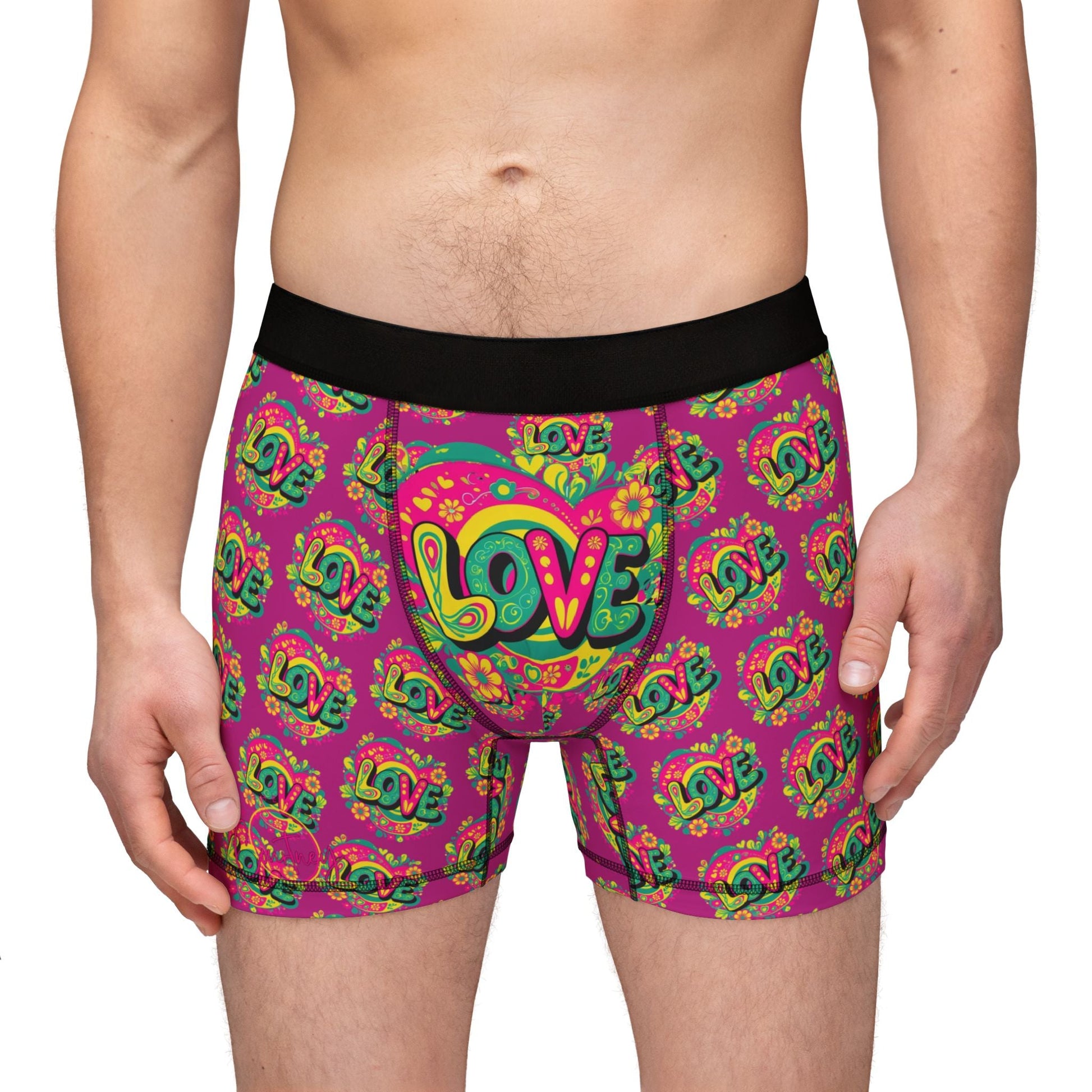 Electric Bloom Love Boxer Briefs All Over Prints
