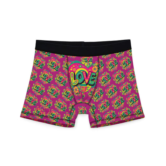 Electric Bloom Love Boxer Briefs S / Black stitching All Over Prints
