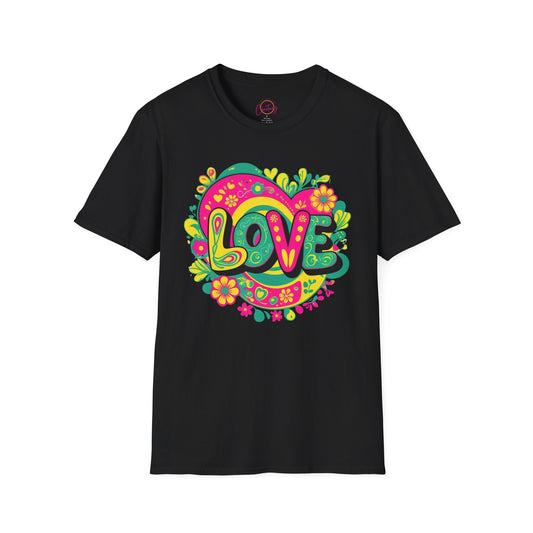 Electric Bloom Love Tee Black / S T Shirt
