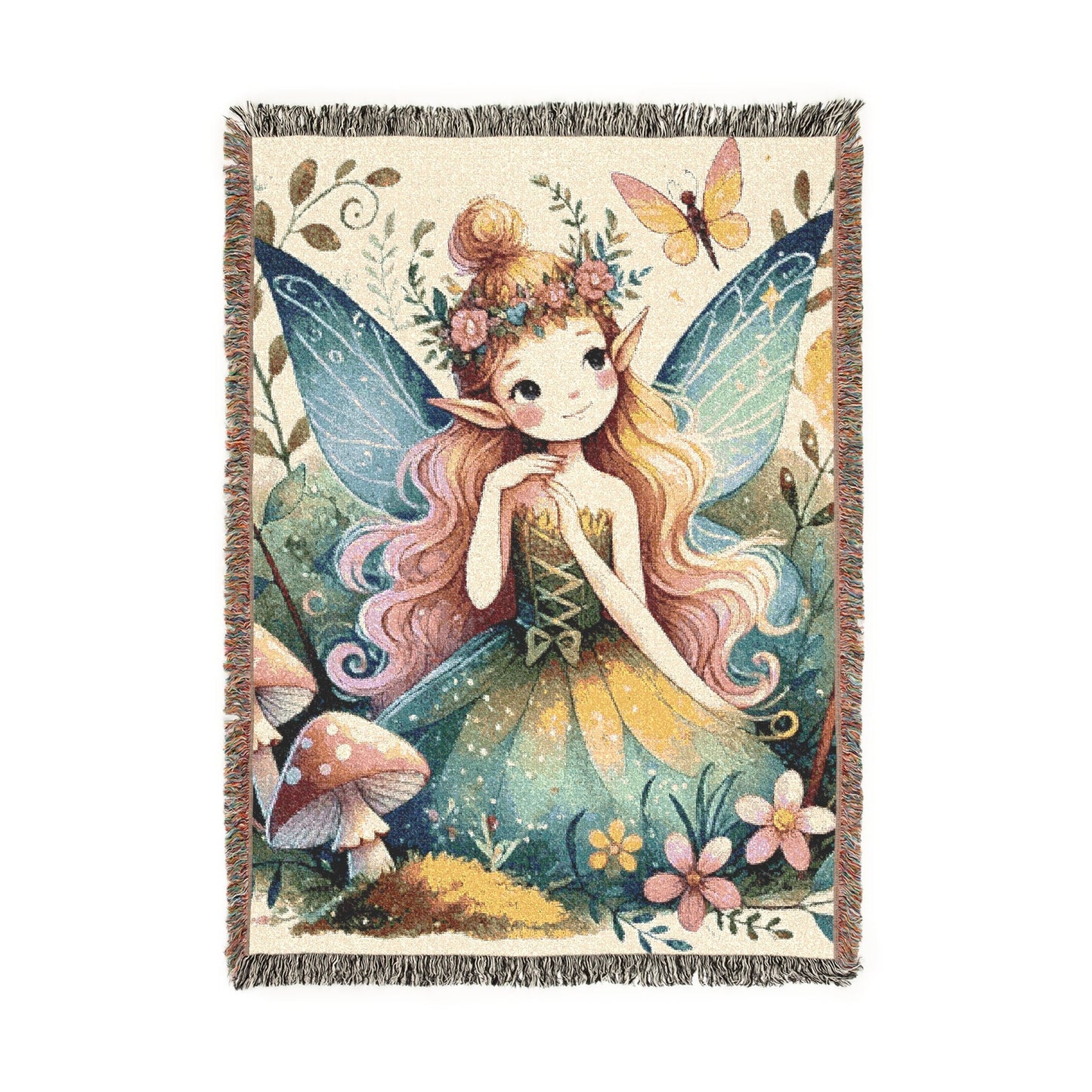 Enchanted Fairy – Woven Blanket Artwork / 52’’ × 37’’ Home Decor