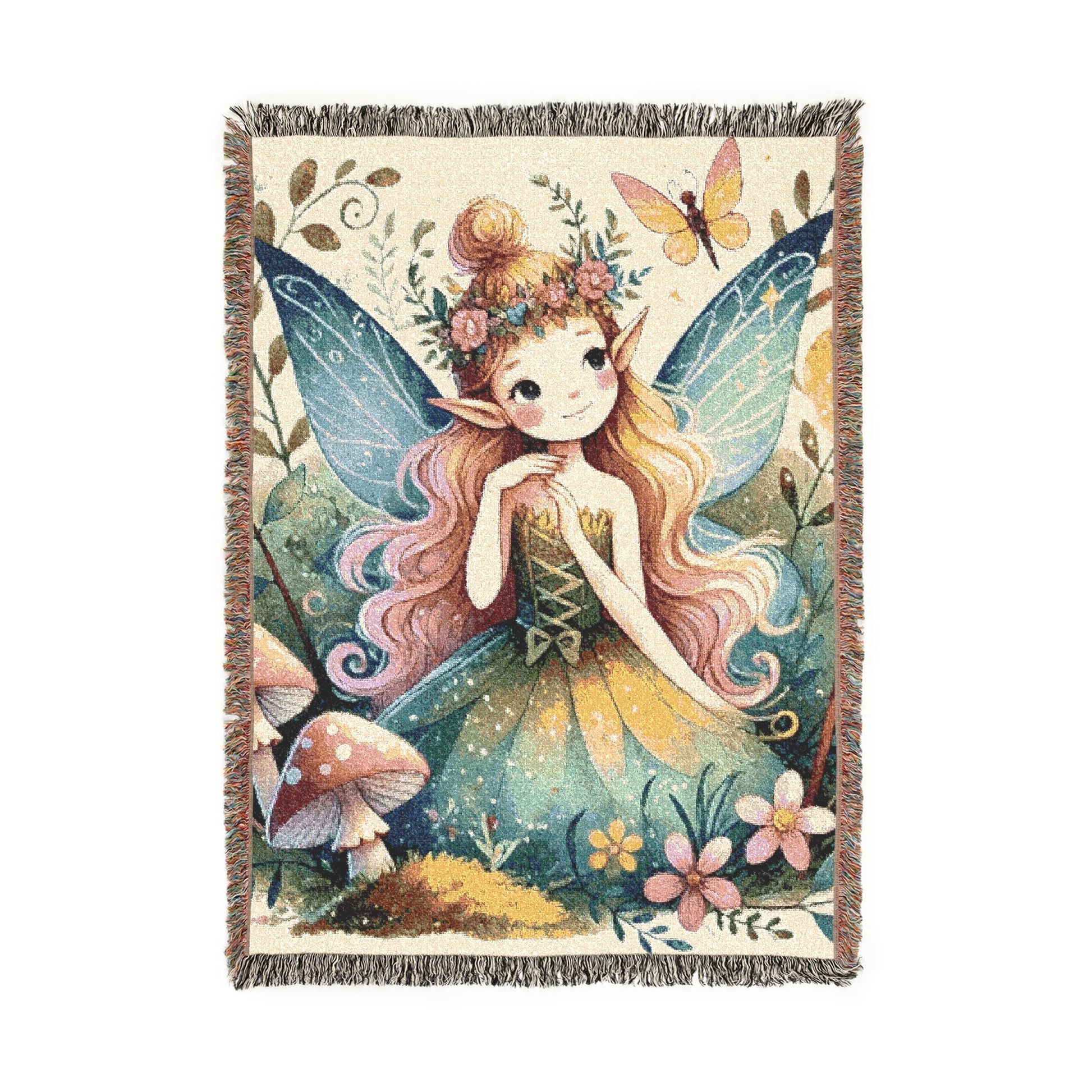 Enchanted Fairy – Woven Blanket Artwork / 52’’ × 37’’ Home Decor