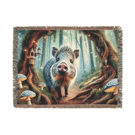 Enchanted Piglet – Woven Blanket Photo / 80’’ × 60’’ Home Decor