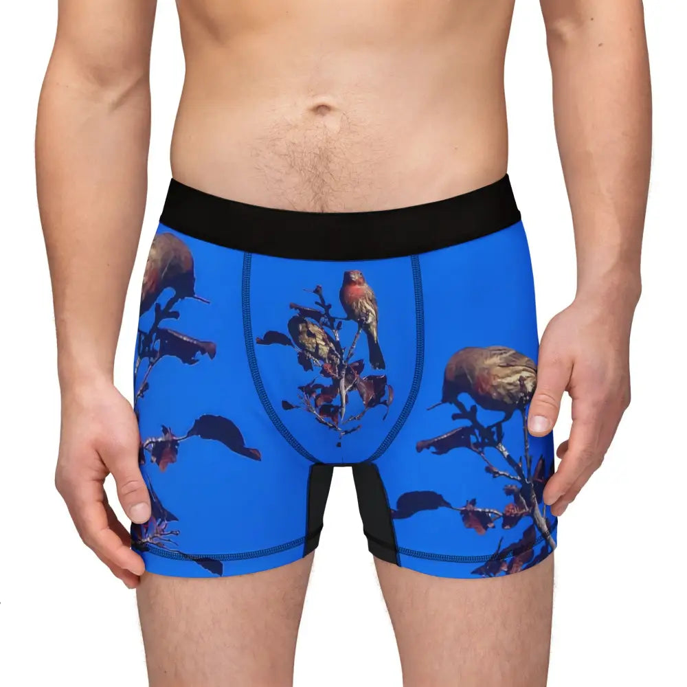 Finch-credible Boxers: ’Morning Perch’ Men’s Designer Underwear - All Over Prints