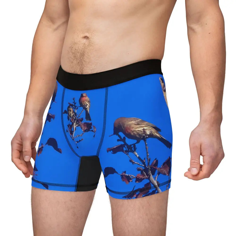 Finch-credible Boxers: ’Morning Perch’ Men’s Designer Underwear - All Over Prints