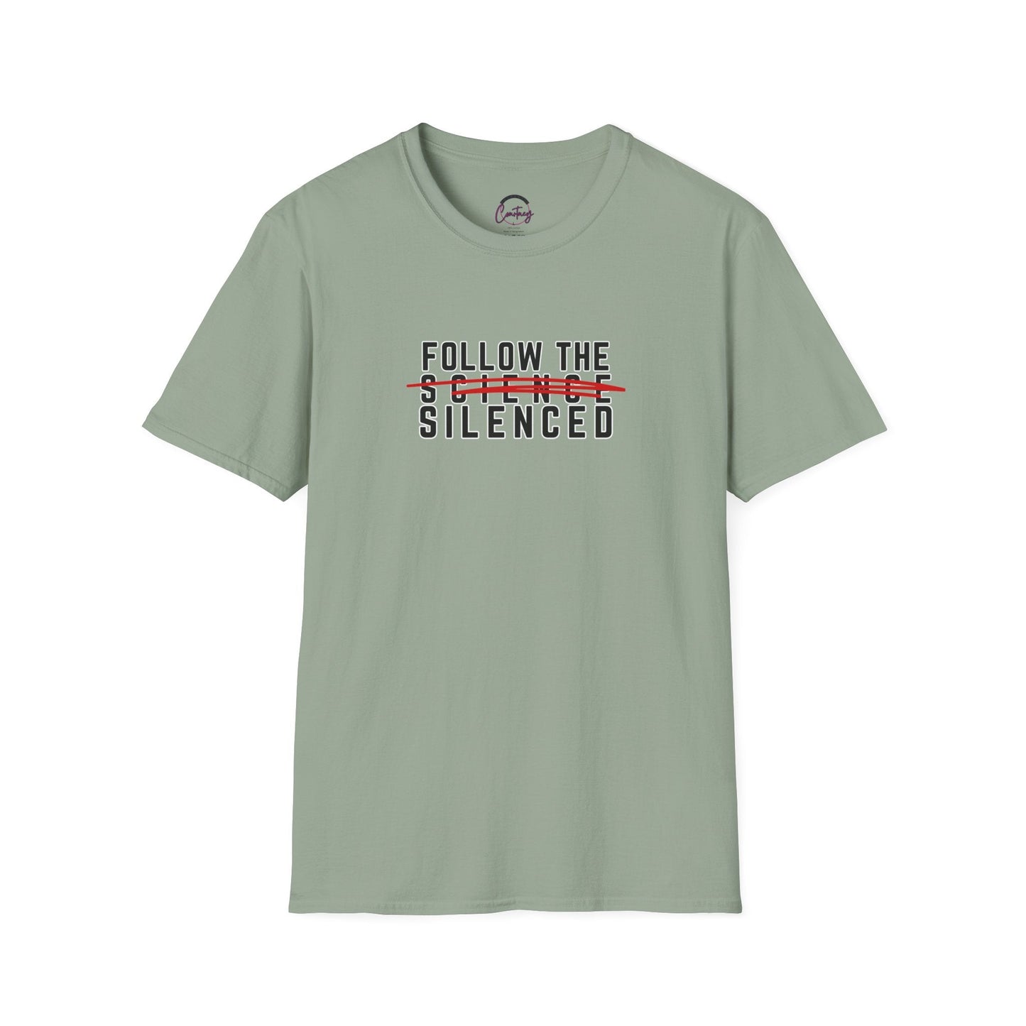 Follow The Silenced Conspiracy T-Shirt | Bold Statement Tee - S / Sage - T-Shirt