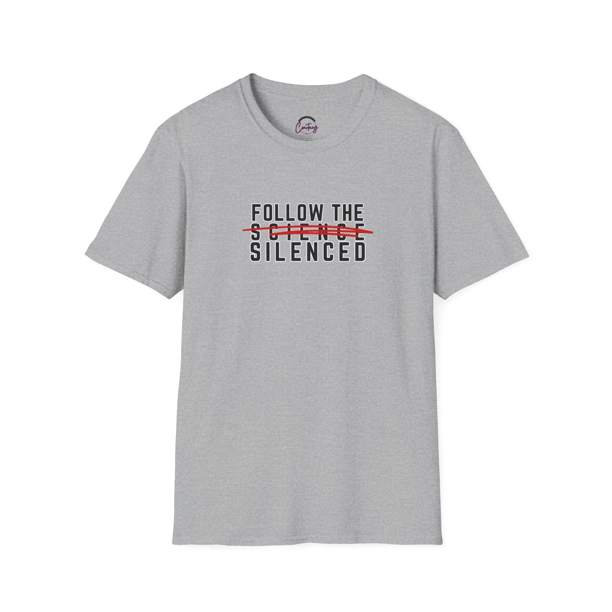 Follow The Silenced Conspiracy T-Shirt | Bold Statement Tee - XS / Sport Grey - T-Shirt