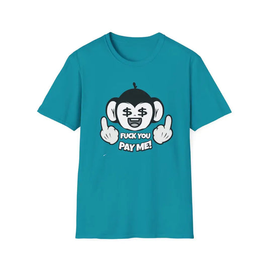 Fuck You Pay Me Pocket Unisex Tee Shirt - Tropical Blue / S - T-Shirt