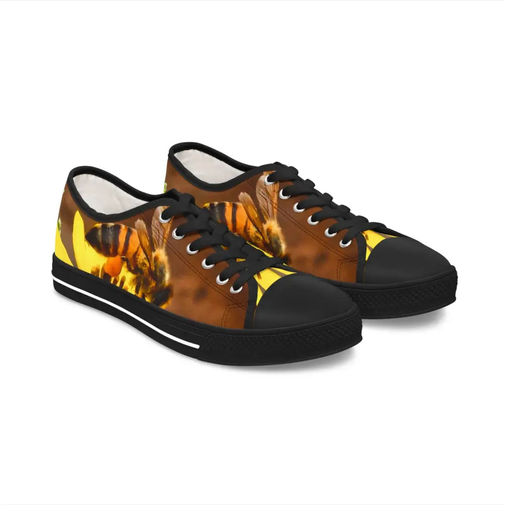 Golden Nectar KIller Bee Women’s Low Top Sneakers - US 5.5 / Black sole - Shoes