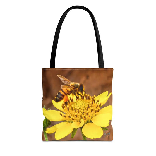 Golden Nectar Tote Bag - Original Photography Tote Bag - 13’’ × 13’’ / Black - Bags