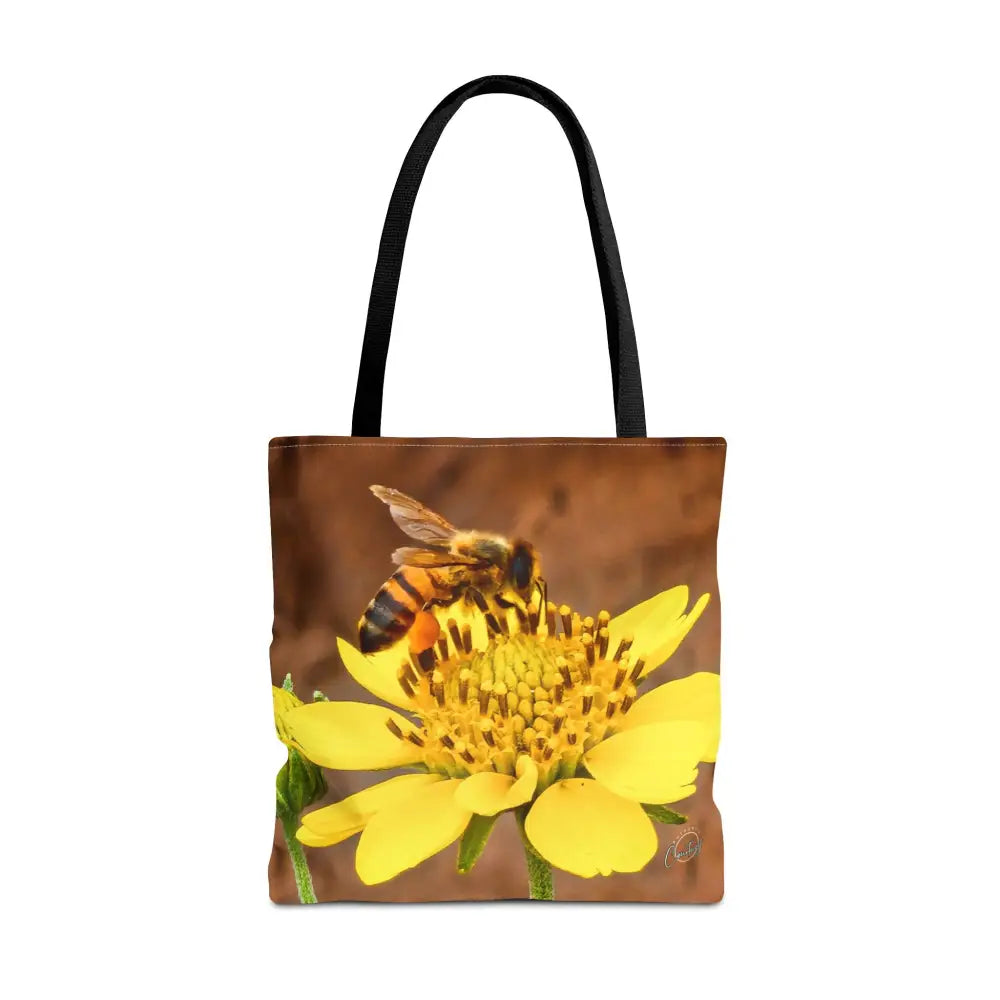 Golden Nectar Tote Bag - Original Photography Tote Bag - 18’’ × 18’’ / Black - Bags