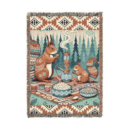 High in the Pines – Woven Blanket Artwork / 52’’ × 37’’ Home Decor