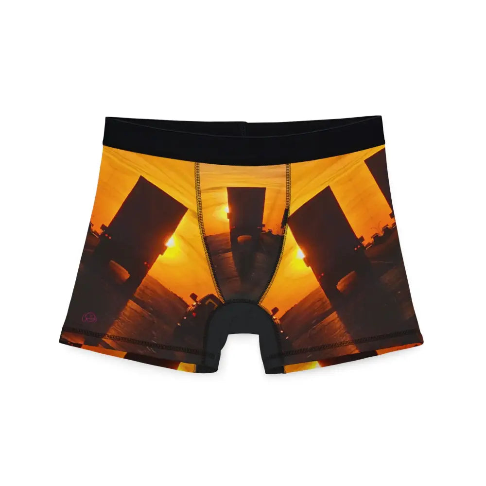 ’Highway Haulin’ Men’s Boxers: Unleash the Power of the Open Road - S / Black stitching - All Over Prints
