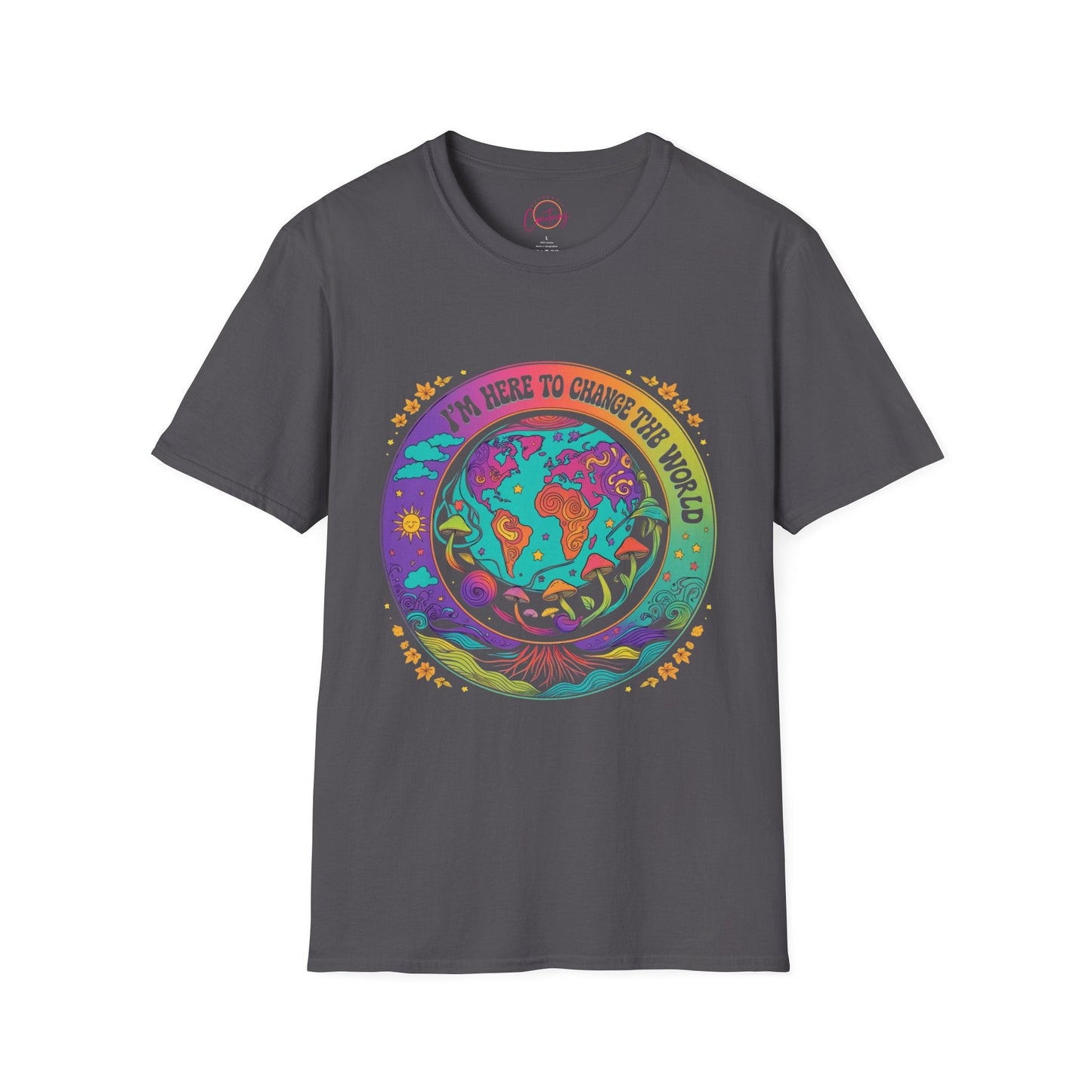 “I’m Here to Change the World” Tee – Psychedelic Soul Edition - XS / Charcoal - T-Shirt