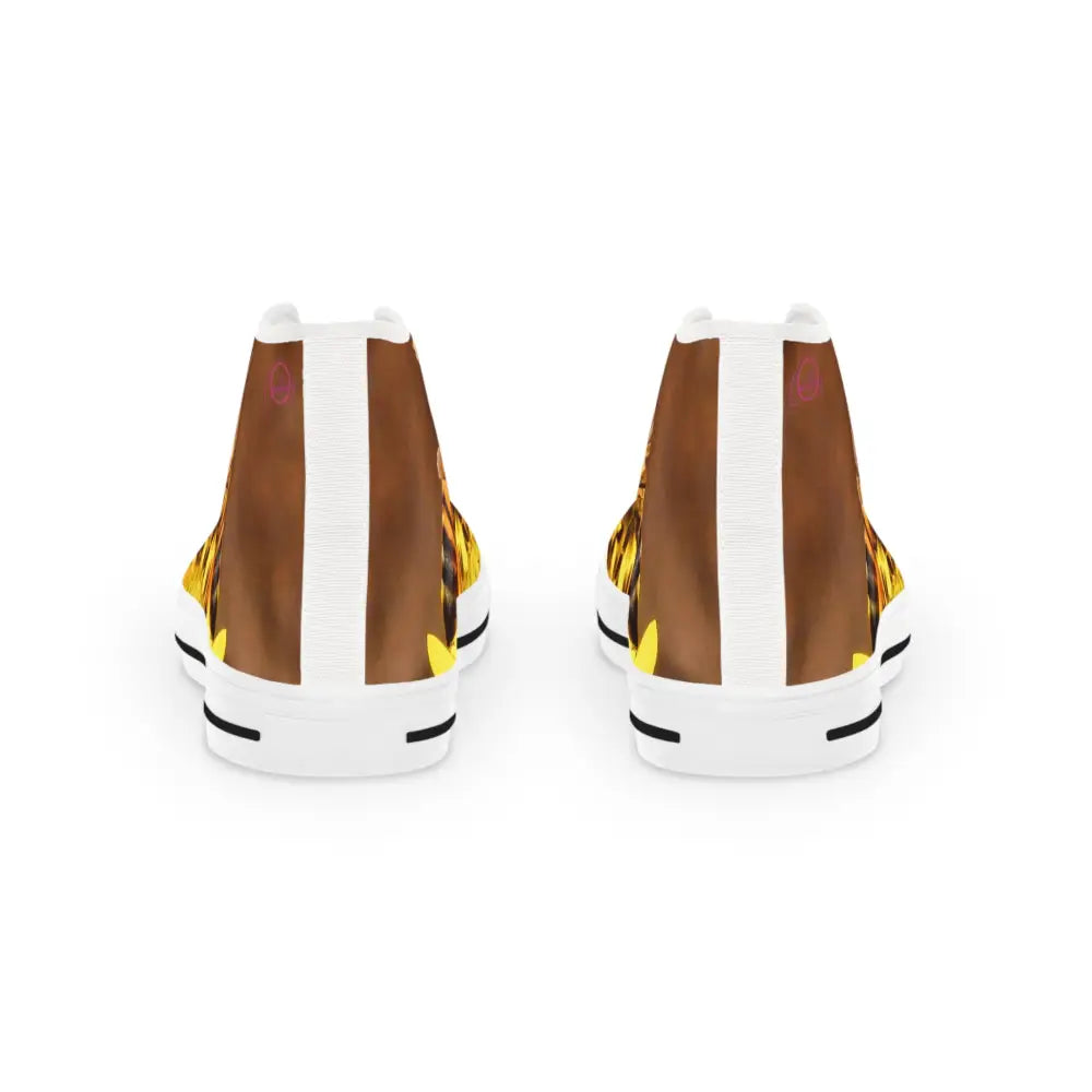  Killer Bee Golden Nectar Men’s High-Top Sneakers rear view