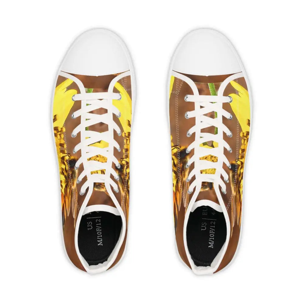 Killer Bee Golden Nectar Men’s High-Top Sneakers top down