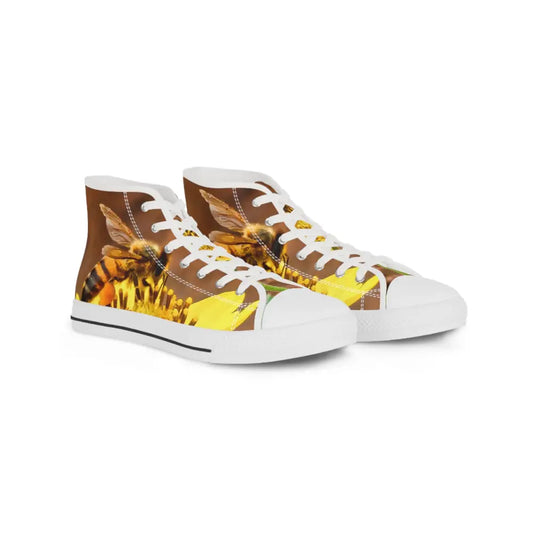 One of Kind Killer Bee 'Golden Nectar' Artsy Shoes Men’s High-Top Sneakers