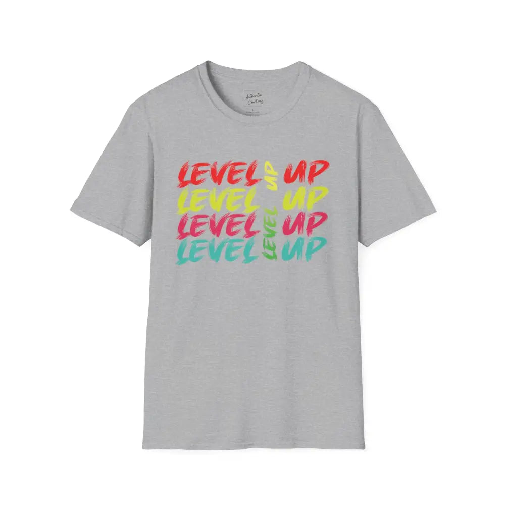 Level up tshirt | Level up teeshirt - Sport Grey / S - T-Shirt