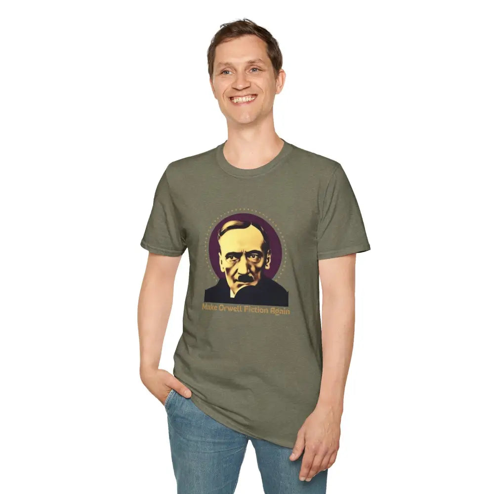 Make Orwell Fiction Again T-shirt | George Orwell Quote Shirt | Political Satire Tee | Dystopian Novel Shirt - T-Shirt